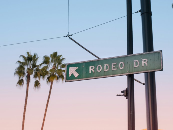 Sign saying Rodeo Drive in Beverly Hills